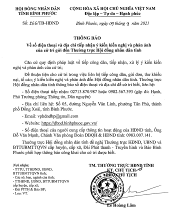 Số điện thoại và địa chỉ tiếp nhận ý kiến kiến nghị, phản ánh của cử tri gửi đến Thường trực HĐND tỉnh Fv88.com thể thao, casino, bắn cá, nổ hũ và lô đề
