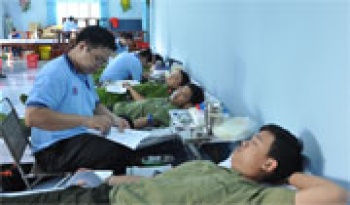 Ngày hội hiến máu của đoàn viên thanh niên Công an tỉnh