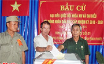 Thị xã Bình Long gần 91% cử tri đã bỏ phiếu