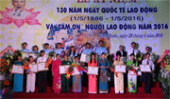Tuyên dương 130 công nhân lao động tiêu biểu xuất sắc