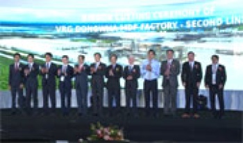 Khánh thành dây chuyền 2 Nhà máy gỗ MDF VRG DongWha