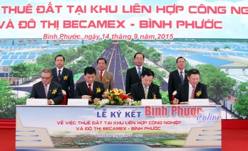 Lãnh đạo tỉnh tiếp và làm việc với đoàn doanh nghiệp Tổng Công ty Becamex IDC