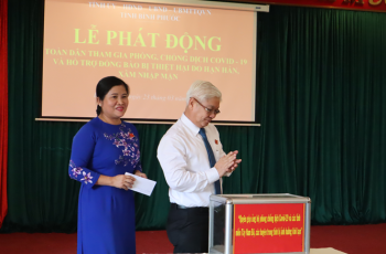 Phát động toàn dân phòng chống dịch Covid-19 và hỗ trợ đồng bào bị hạn hán, xâm nhập mặn