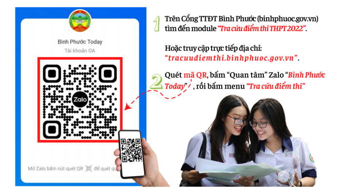 Tra cứu điểm thi THPT 2022 trên Cổng Thông tin điện tử Fv88.com thể thao, casino, bắn cá, nổ hũ và lô đề và Zalo “Binh Phuoc Today”