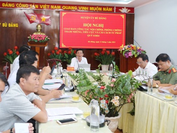 Bù Đăng giao ban công tác nội chính, phòng chống tham nhũng, cải cách tư pháp