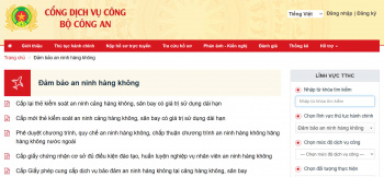 Danh mục thủ tục Đăng ký nhà cái FV88 chơi casino online hấp dẫn mới ban hành trong lĩnh vực bảo đảm an ninh hàng không