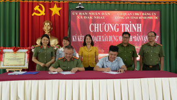 Ký kết xây dựng mô hình “Dân vận khéo” tại xã Đăk Nhau