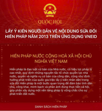 Tổ chức lấy ý kiến về dự thảo Nghị quyết sửa đổi, bổ sung một số điều của Hiến pháp năm 2013