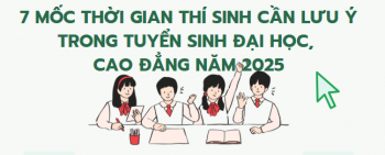 Các mốc thời gian tuyển sinh đại học, cao đẳng