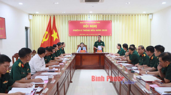 Hội nghị Đảng ủy Quân sự tỉnh phiên 6 tháng đầu năm 2025