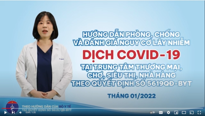 Hướng dẫn phòng chống dịch COVID-19 tại trung tâm thương mại, chợ, siêu thị, nhà hàng