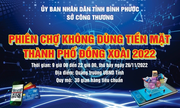 Phiên chợ không dùng tiền mặt thành phố Đồng Xoài 2022