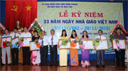 Kỷ niệm 33 năm Ngày nhà giáo Việt Nam
