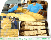 Thuế giá trị gia tăng mặt hàng cao su là 5%