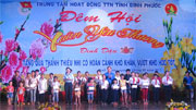 Tặng quà cho học sinh khó khăn, trẻ em lang thang cơ nhỡ