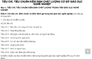 Quy định tiêu chí, tiêu chuẩn kiểm định chất lượng giáo dục nghề nghiệp